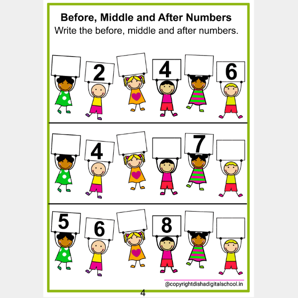 before and after numbers clipart