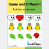 Same and Different Activity Worksheet - DISHA