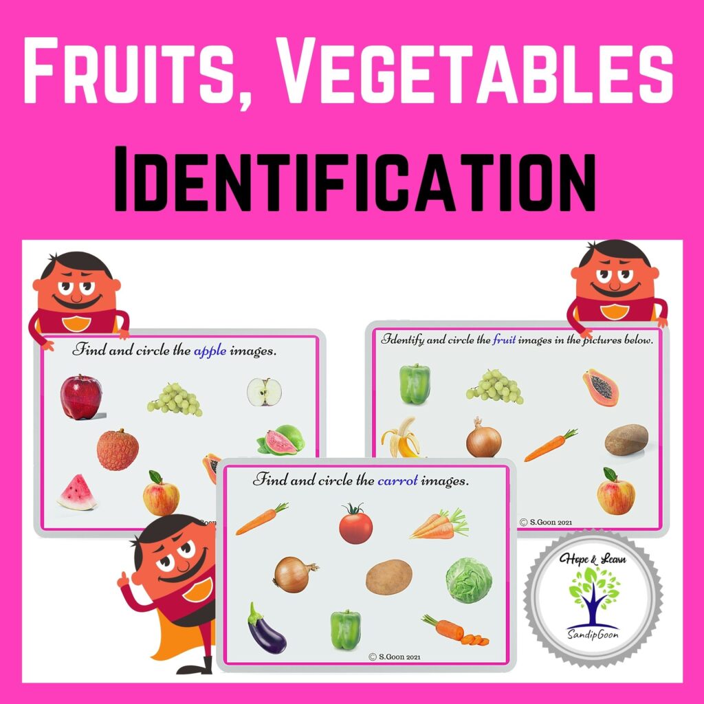 Fruits and Vegetables Identification Worksheet DISHA