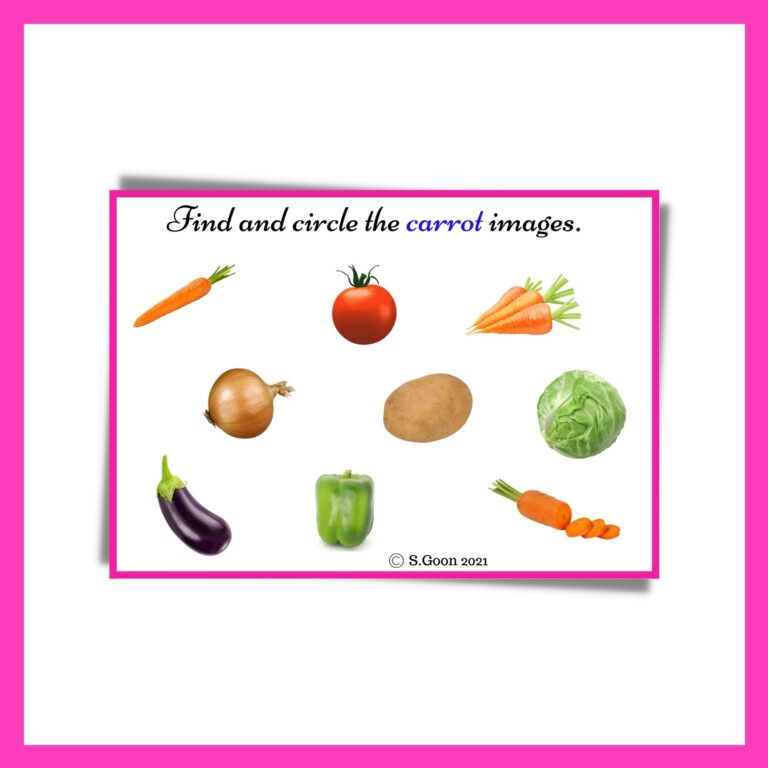 Fruits and Vegetables Identification Worksheet DISHA