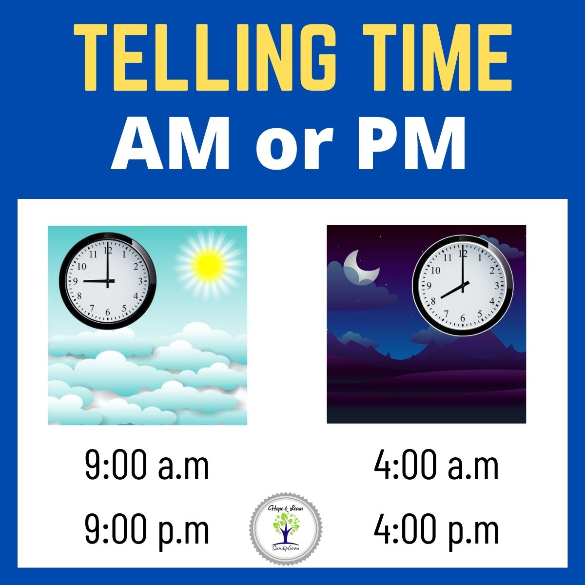 Telling Time AM or PM